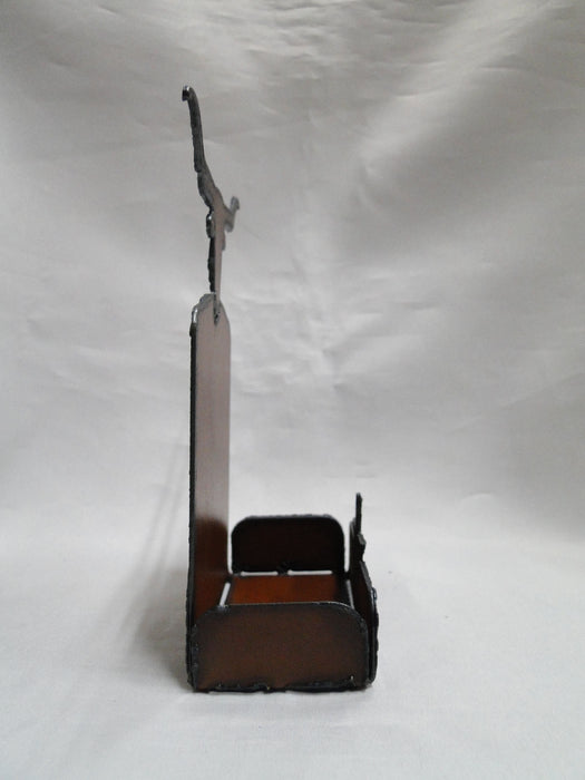 Rustic Ironwerks: NEW Longhorn Holder w/ Salt & Pepper Shakers, 11 Holes, 4"