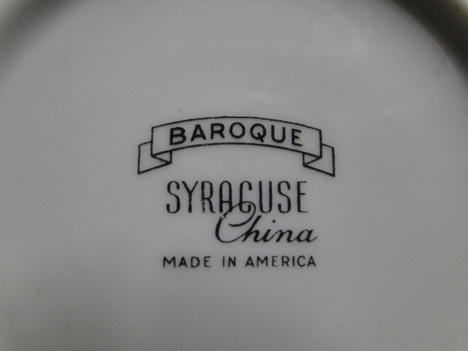 Syracuse Baroque, Gray & Gold Scrolls, Swirl Rim: 5 3/4" Saucer Only, No Cup