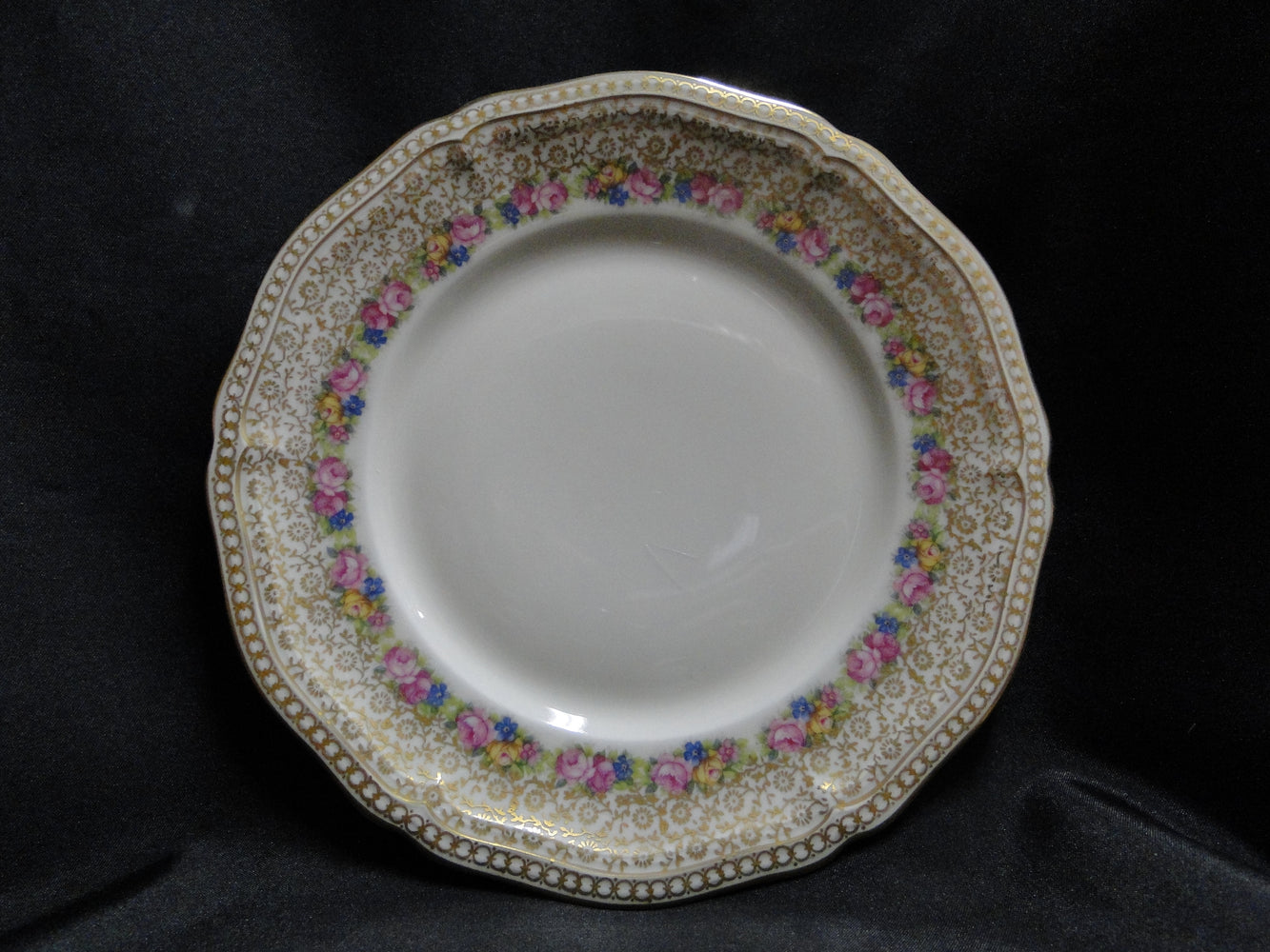 Rosenthal Rose Point, Pink & Yellow Roses: Salad Plate (s), 7 3/4"
