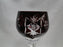 Bohemian Czech Grapes Cut to Clear: Ruby Red Wine Hock, 8 1/4", Nick, CR#120