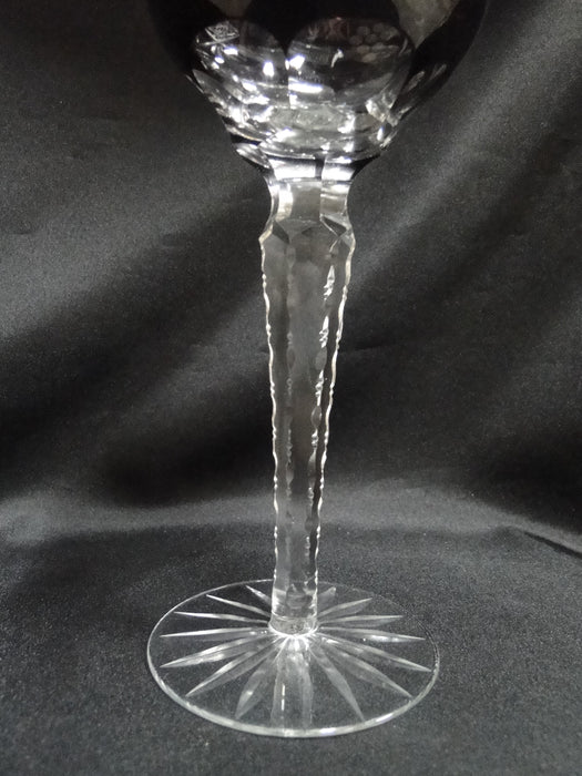 Bohemian Czech Grapes Cut to Clear: Ruby Red Wine Hock, 8 1/4", Nick, CR#120