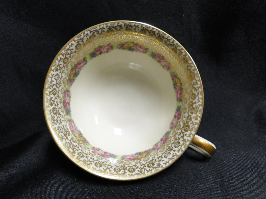 Rosenthal Rose Point, Pink & Yellow Roses: Cup & Saucer Set (s), 2 1/4" Tall