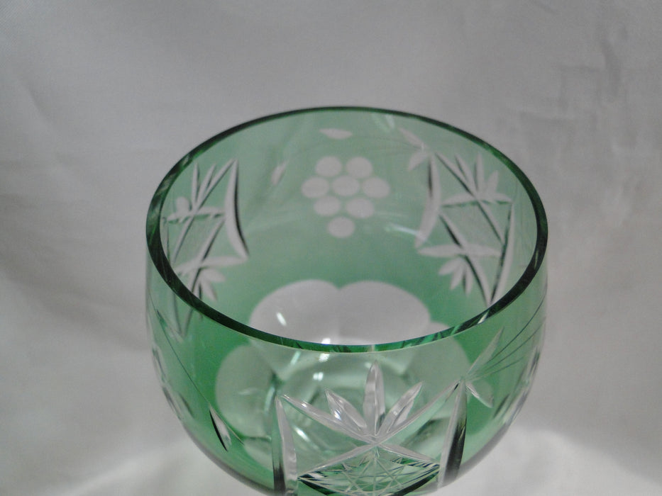 Bohemian Czech Grapes Cut to Clear: Green Wine Hock, 8 1/4", CR#120