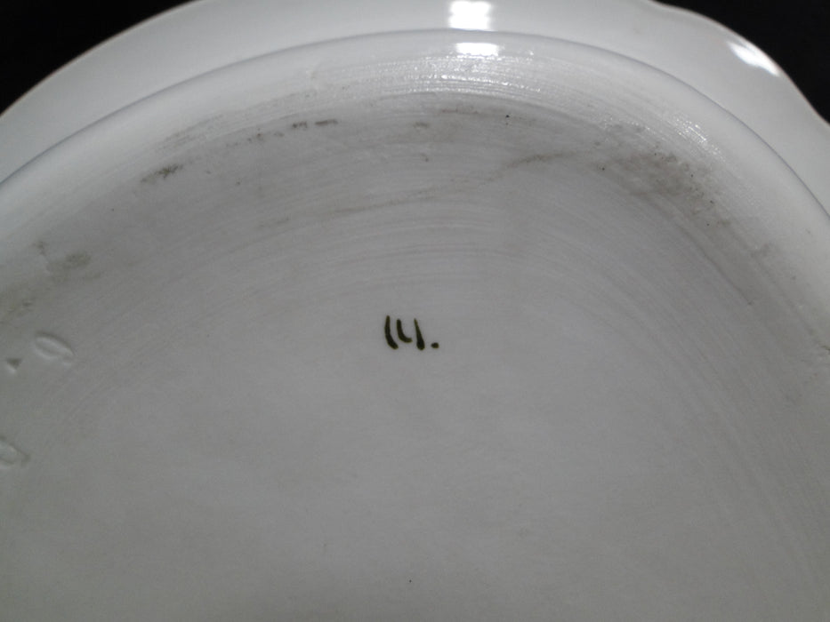 Schwalb Brothers (BSM), Coral Flowers: Oval Serving Bowl 9 7/8" As Is, Design #2