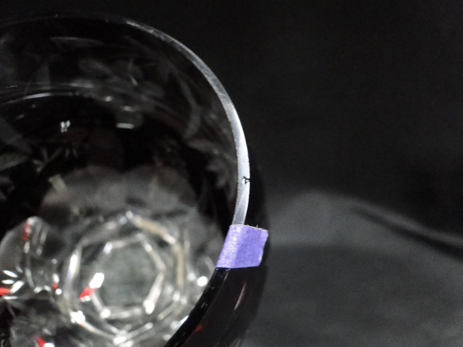 Bohemian Czech Grapes Cut to Clear: Ruby Red Wine Hock, 8 1/4", Nick, CR#120