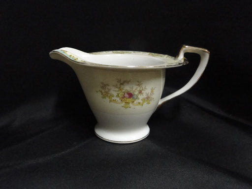 ESCO (Japan) ESO20, Floral Vases, Green Edge: Creamer / Cream Pitcher, 3 1/2"