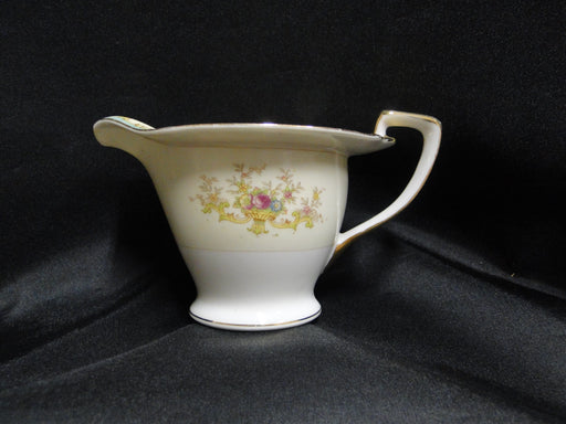 ESCO (Japan) ESO20, Floral Vases, Green Edge: Creamer / Cream Pitcher, 3 1/2"