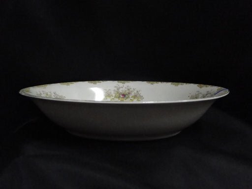 ESCO (Japan) ESO20, Floral Vases, Green Edge: Oval Serving Bowl, 10 1/4", As Is