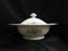 ESCO (Japan) ESO20, Floral Vases, Green Edge: Round Serving Bowl w/ Lid