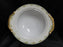 ESCO (Japan) ESO20, Floral Vases, Green Edge: Round Serving Bowl w/ Lid
