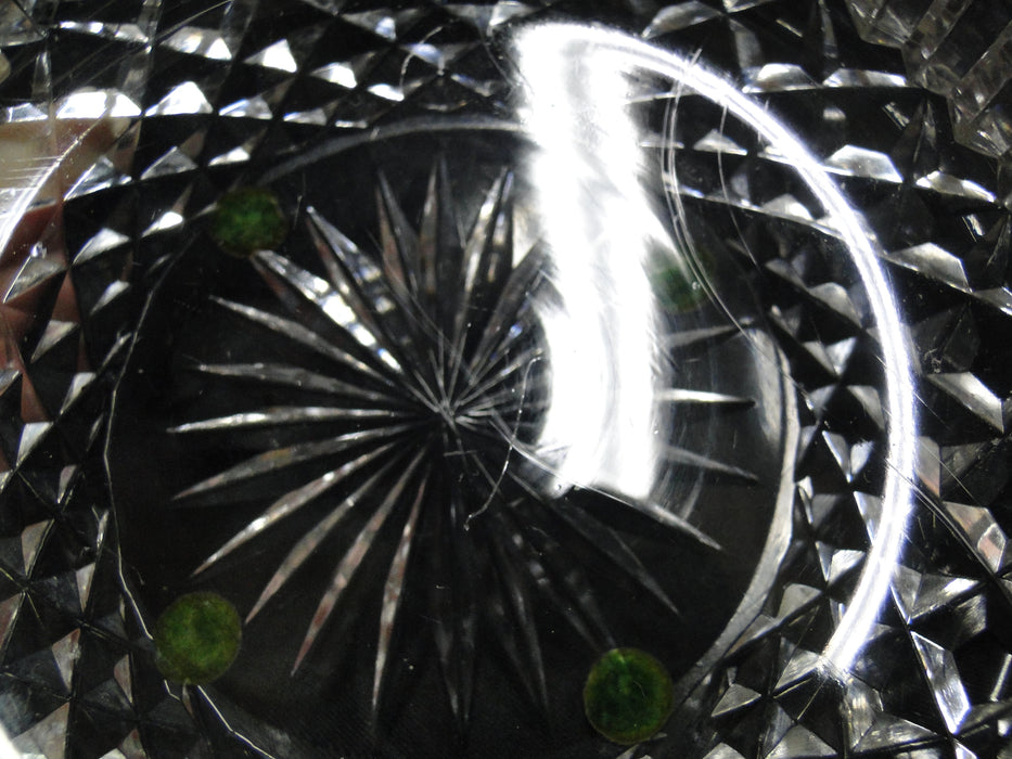 Waterford Crystal, Clear w/ Vertical & Diamond Cuts: 3-Slot Ashtray, 6" x 1 7/8"