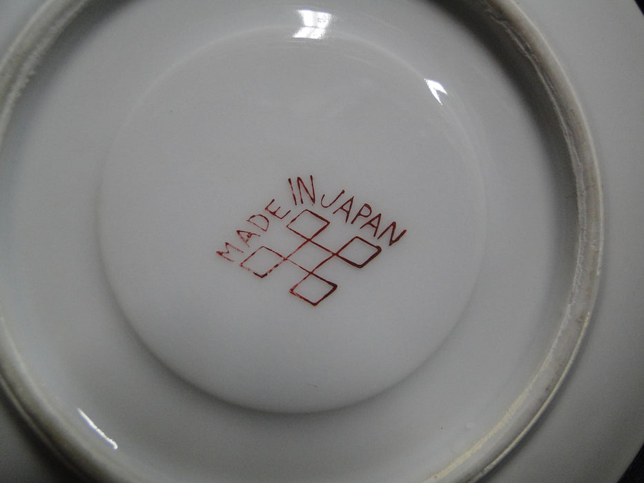 ESCO (Japan) ESO20, Floral Vases, Green Edge: Demitasse Cup & Saucer Set (s)