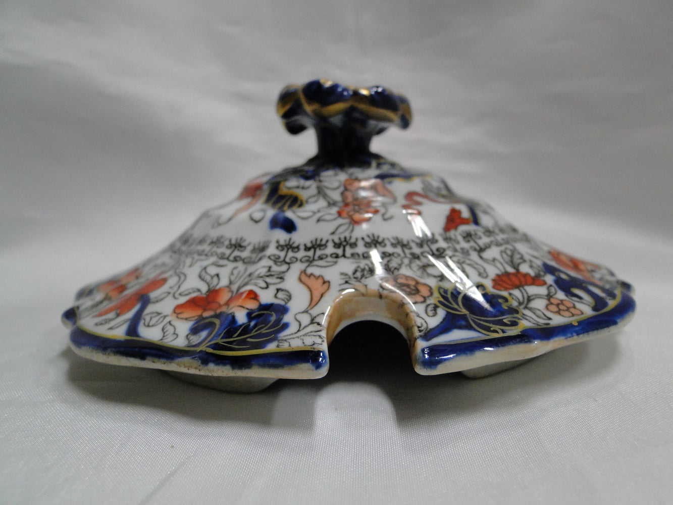 Mason's MAS22, Imari Floral: 5 1/2" Notched Lid Only for Sauce / Gravy Boat