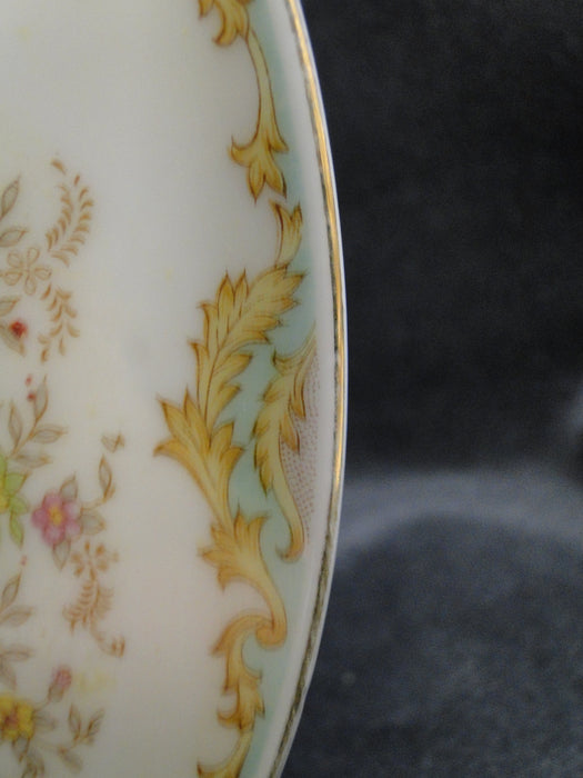 ESCO (Japan) ESO20, Floral Vases, Green Edge: Salad Plate (s), 7 3/8"