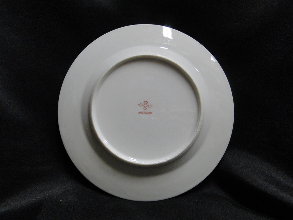 ESCO (Japan) ESO20, Floral Vases, Green Edge: Salad Plate (s), 7 3/8"