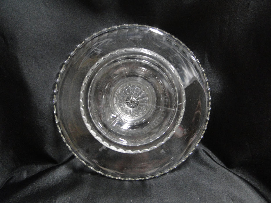 Clear Glass Cake Stand w/ Scalloped Edge, 9 1/4" x 4 5/7" Tall --  MG#186