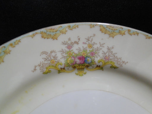 ESCO (Japan) ESO20, Floral Vases, Green Edge: Dinner Plate (s), 10"