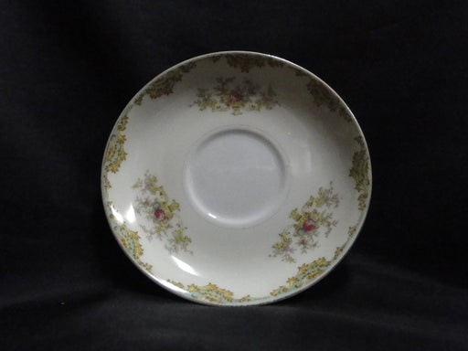 ESCO (Japan) ESO20, Floral Vases, Green Edge: 5 5/8" Saucer (s) Only, No Cup