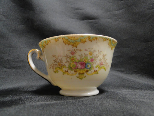 ESCO (Japan) ESO20, Floral Vases, Green Edge: Cup & Saucer Set (s), 2 3/8"