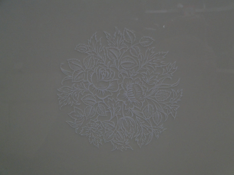 Lenox Moonspun, White Flowers, Platinum: Oval Serving Platter, 16 1/2", Lt Wear