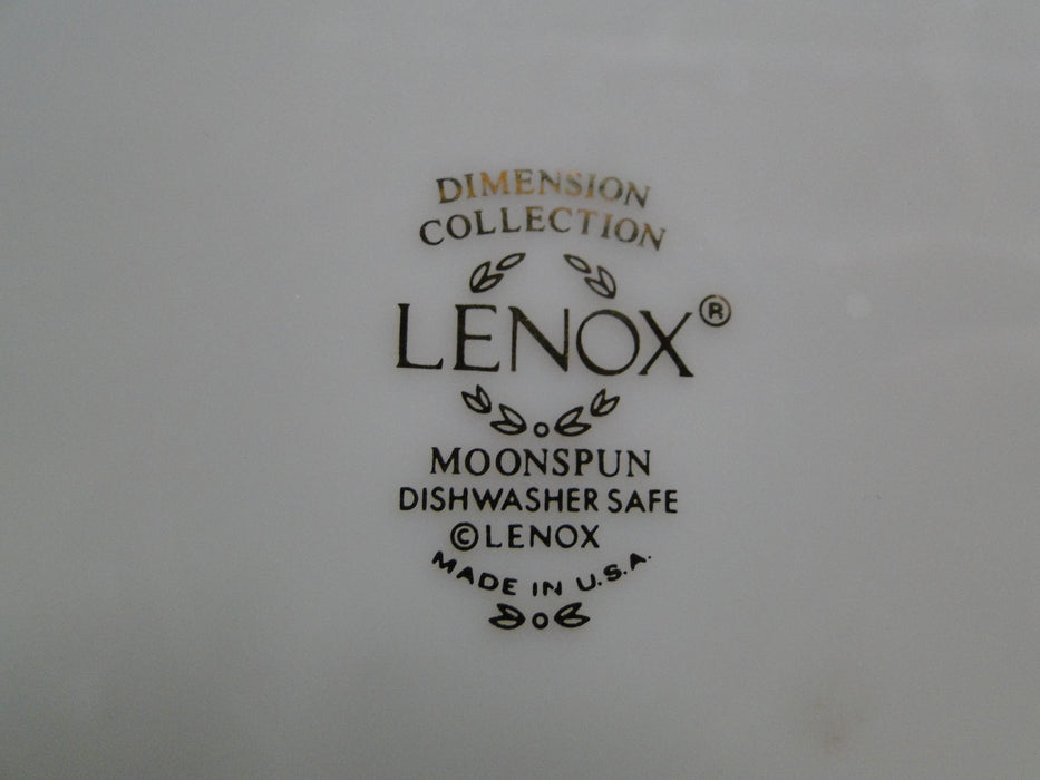 Lenox Moonspun, White Flowers, Platinum: Oval Serving Platter, 16 1/2", Lt Wear