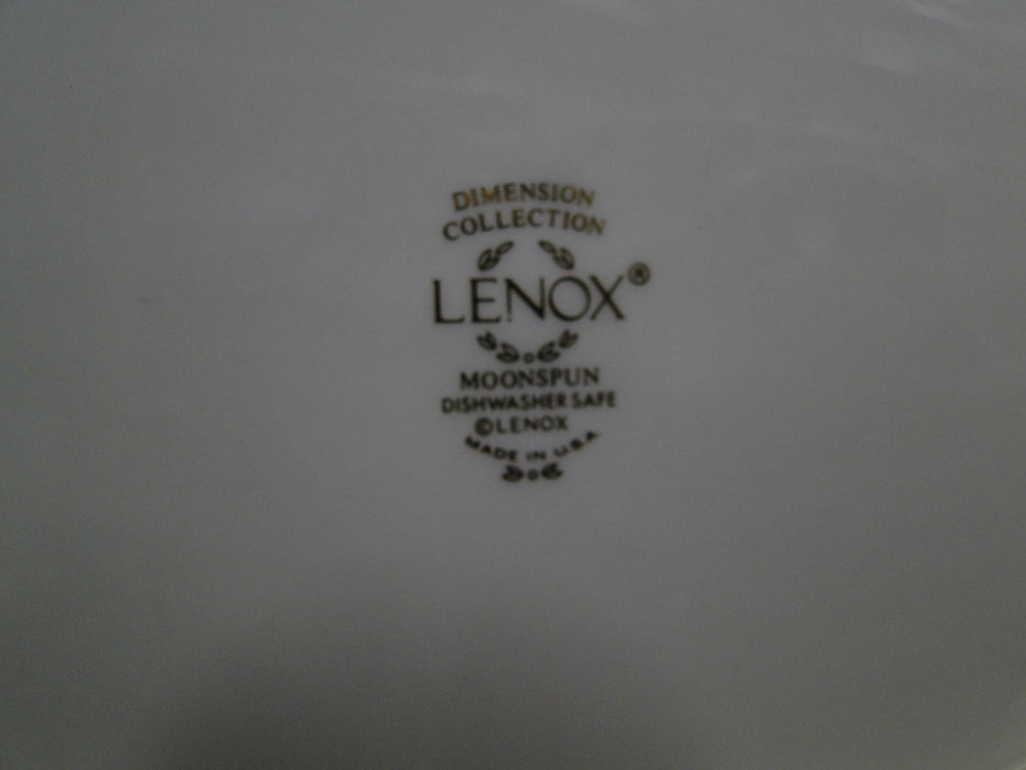 Lenox Moonspun, White Flowers, Platinum: Oval Serving Bowl, 10 3/8", Lt Wear