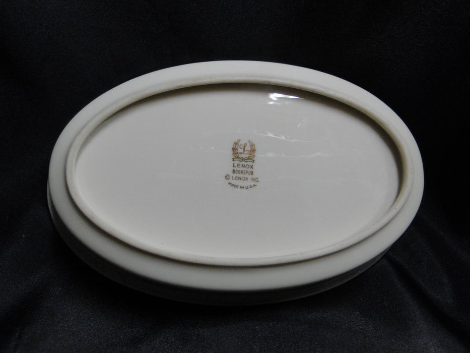 Lenox Moonspun, White Flowers, Platinum: Oval Serving Bowl, 8 5/8"