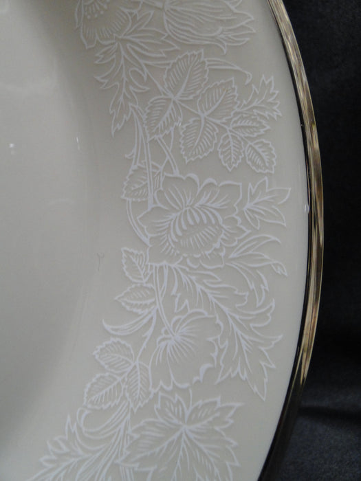 Lenox Moonspun, White Flowers, Platinum: Dinner Plate, 10 1/2", As Is