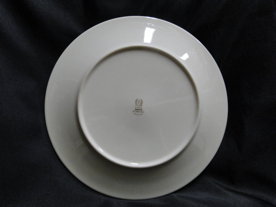 Lenox Moonspun, White Flowers, Platinum: Dinner Plate, 10 1/2", As Is