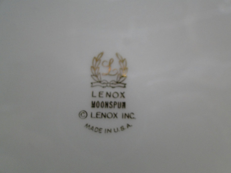 Lenox Moonspun, White Flowers, Platinum: Dinner Plate, 10 1/2", As Is