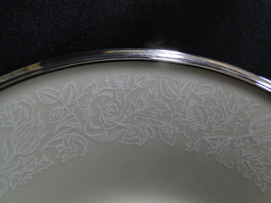 Lenox Moonspun, White Flowers, Platinum: Cup & Saucer Set, 3”, Trim Wear