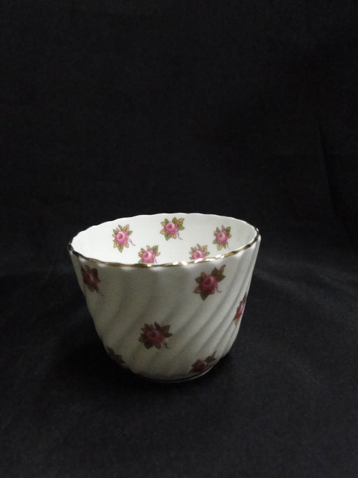 Aynsley Hathaway, Pink Roses, Swirled: Mini Open Sugar Bowl, 2 1/4" Tall