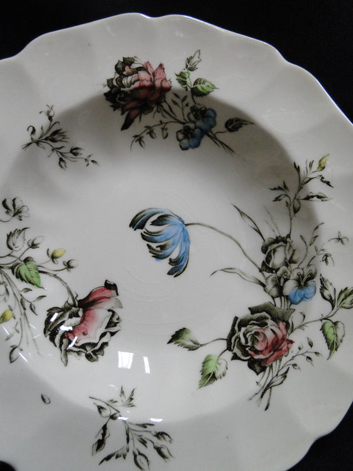 Johnson Brothers Day in June, Multicolored Florals: Rim Soup Bowl (s), Crazing