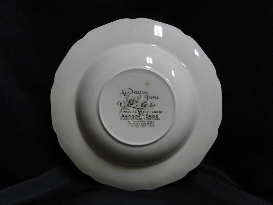 Johnson Brothers Day in June, Multicolored Florals: Rim Soup Bowl (s), Crazing