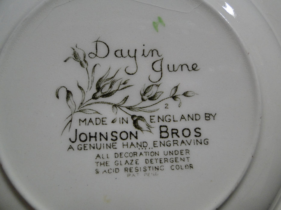 Johnson Brothers Day in June, Multicolored Florals: Rim Soup Bowl (s), Crazing
