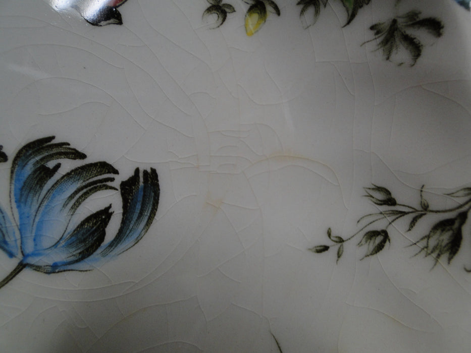 Johnson Brothers Day in June, Multicolored Florals: Rim Soup Bowl (s), Crazing