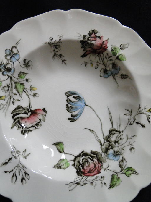 Johnson Brothers Day in June, Multicolored Florals: Rim Soup Bowl, As Is