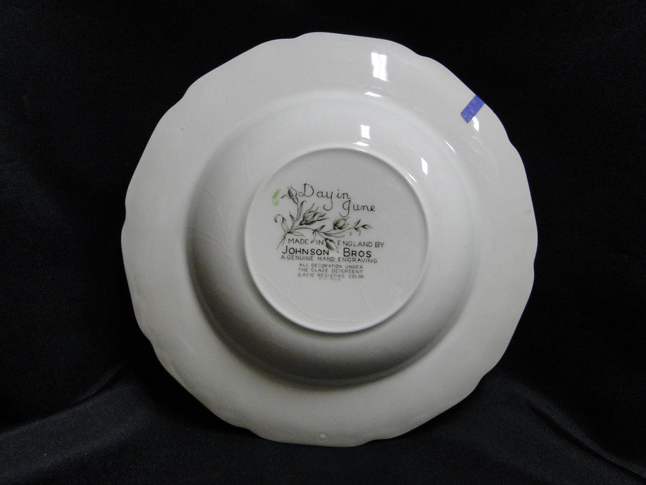 Johnson Brothers Day in June, Multicolored Florals: Rim Soup Bowl, As Is