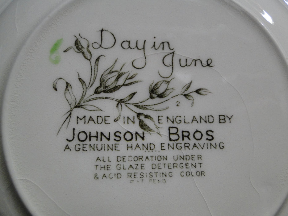 Johnson Brothers Day in June, Multicolored Florals: Rim Soup Bowl, As Is