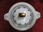 Custom Porcelain Royal Blue on White w/ Gold: Sugar Bowl & Lid