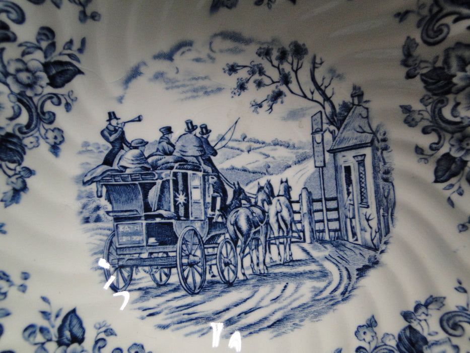Johnson Brothers Coaching Scenes Blue: Cereal Bowl, 6",  As Is