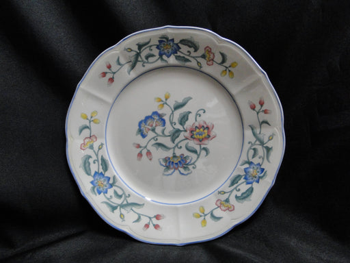 Villeroy & Boch Delia, Floral Center & Rim, Blue Trim: Salad Plate (s), 8 3/8"