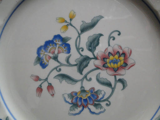 Villeroy & Boch Delia, Floral Center & Rim, Blue Trim: Salad Plate (s), 8 3/8"