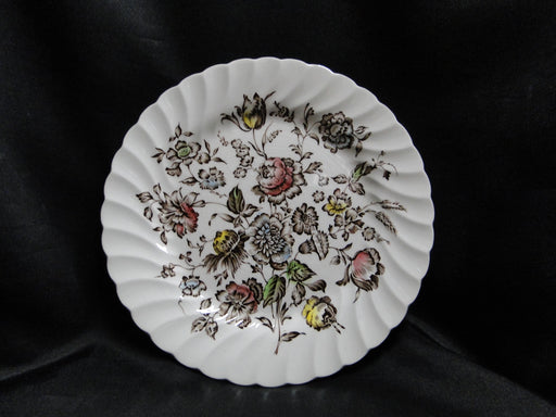 Johnson Brothers Staffordshire Bouquet, Brown: Salad Plate (s), 7 3/4",  Crazing