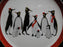 Portmeirion Sara Miller London Penguins, Red: Footed Cake Stand 10 5/8”, Box