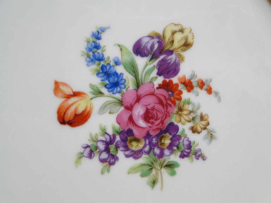 Noritake N1138 Rust Rim, Floral Center on White: Dinner Plate (s), 11"