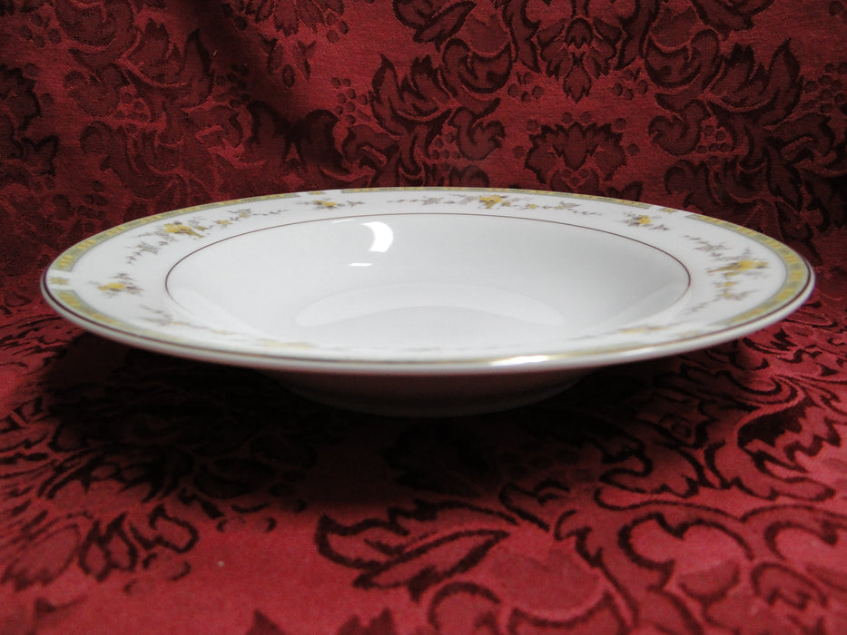 Mikasa Romi, Yellow Floral, Gold Trim: Rim Soup Bowl (s), 8 3/8"