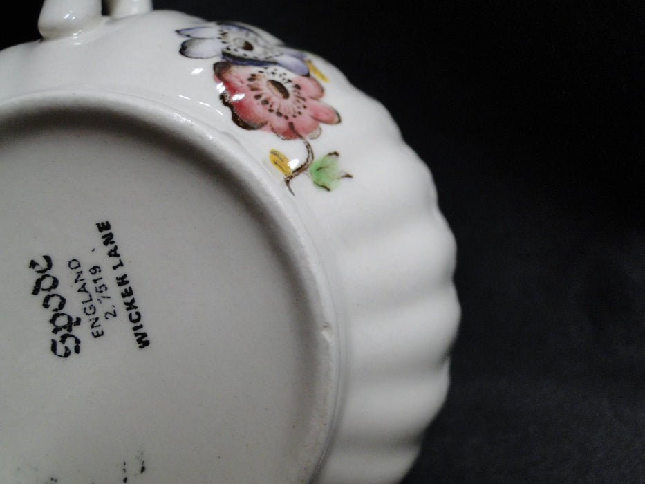 Spode Wicker Lane, Basket Weave, Florals: Cup & Saucer Set, Crazing & Chip