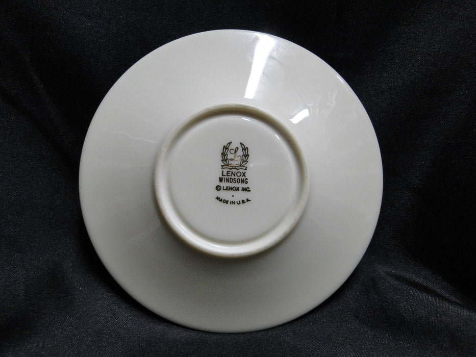 Lenox Windsong, White Flowers, Platinum: 5" Demitasse Saucer Only, No Cup