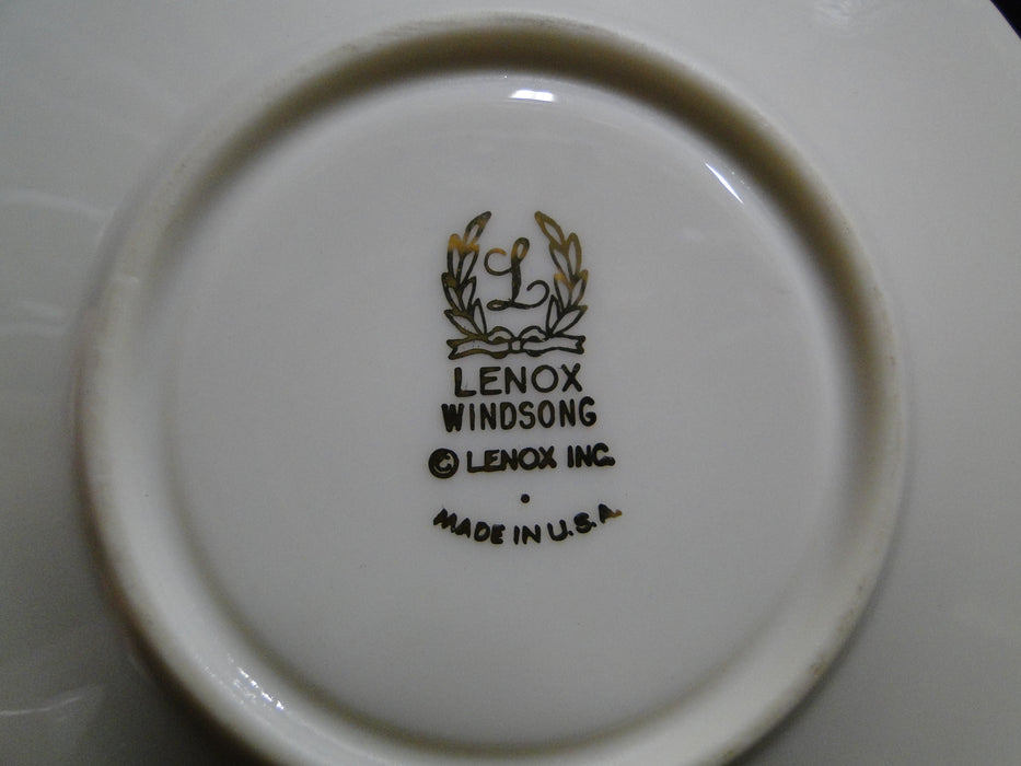 Lenox Windsong, White Flowers, Platinum: 5" Demitasse Saucer Only, No Cup